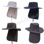Sun Protected Sport Safari - Fisherman Hats With Neck Cover * Model # 13 * 6 pcs