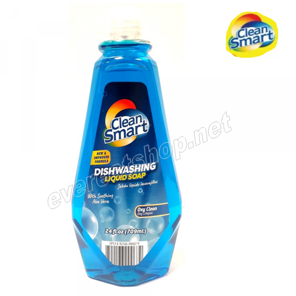 Clean Smart Dishwash Liquid 24 fl oz * Oxy Clean * 12 pcs – Everest