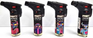 Angry Bull Big Size Torch Lighters Assorted Prints * Party Animals * 12 pcs - Image 2