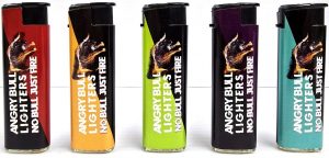 Angry Bull Windproof Lighters * Assorted Prints * 50 pcs - Image 2