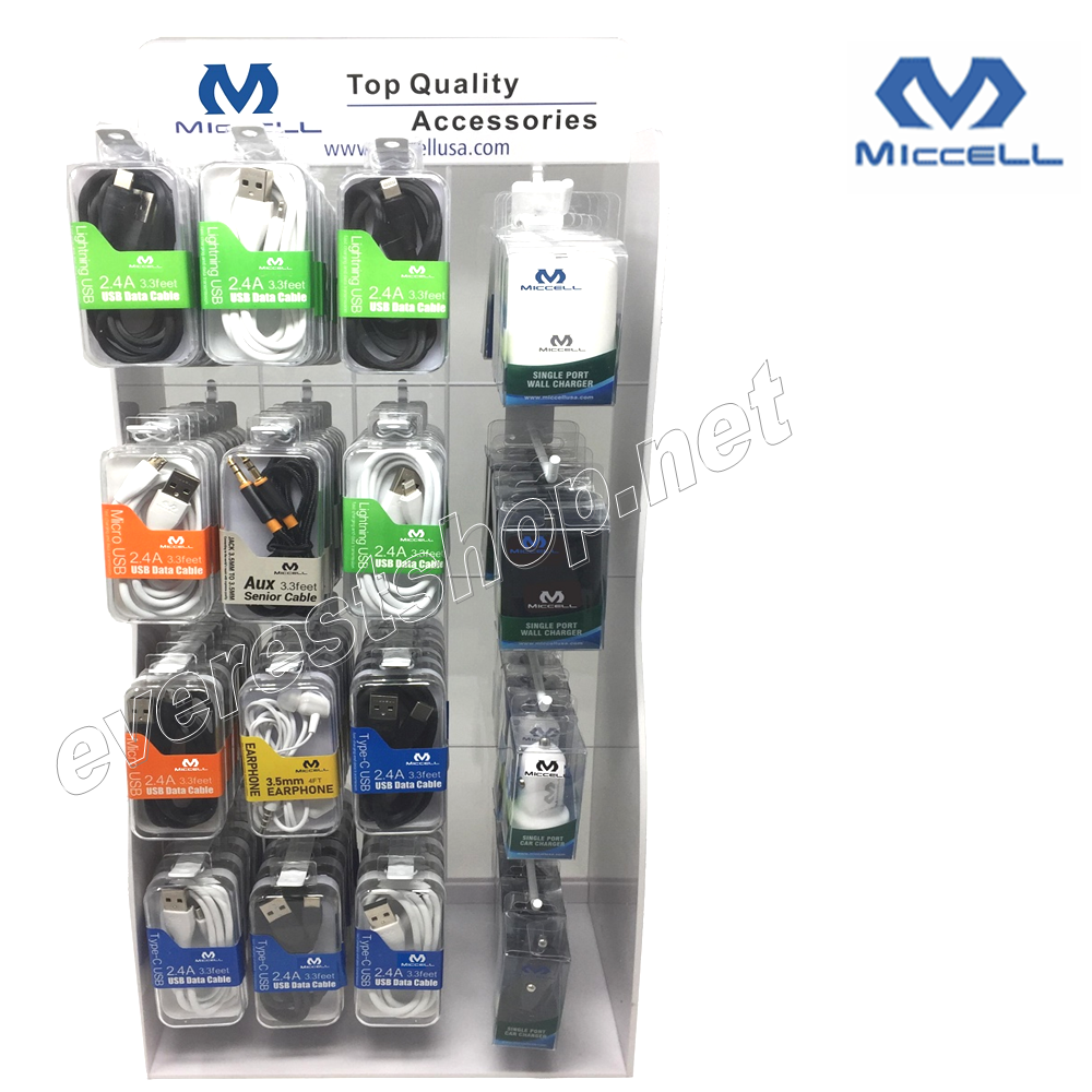 CELLULAR ACCESSORIES DISPLAY 104 PCS Miccell Assorted Cellular Accessories * 104 pcs - Image 1