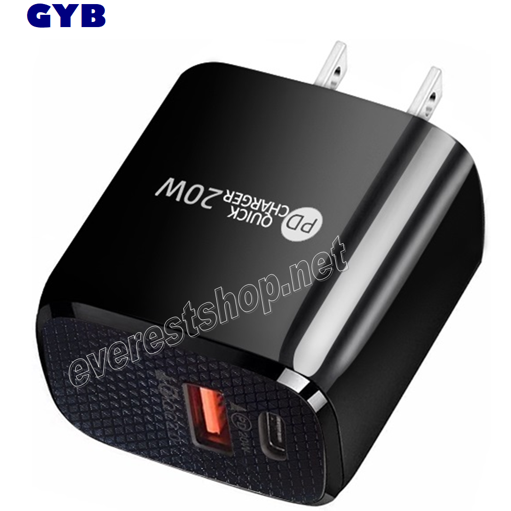 GYB HIGH SPEED USB - TYPE C 3.0 TRAVEL CHARGER GYB High Speed USB – Type C 3.0 Travel Charger 20W * 6 pcs - Image 1