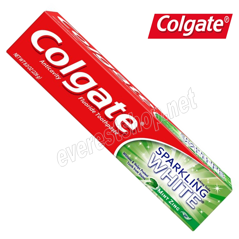 COLGATE SPARKLING WHITE MINT ZING 8 OZ Colgate Tooth Paste 8 oz * Sparkling White * 6 pcs - Image 1