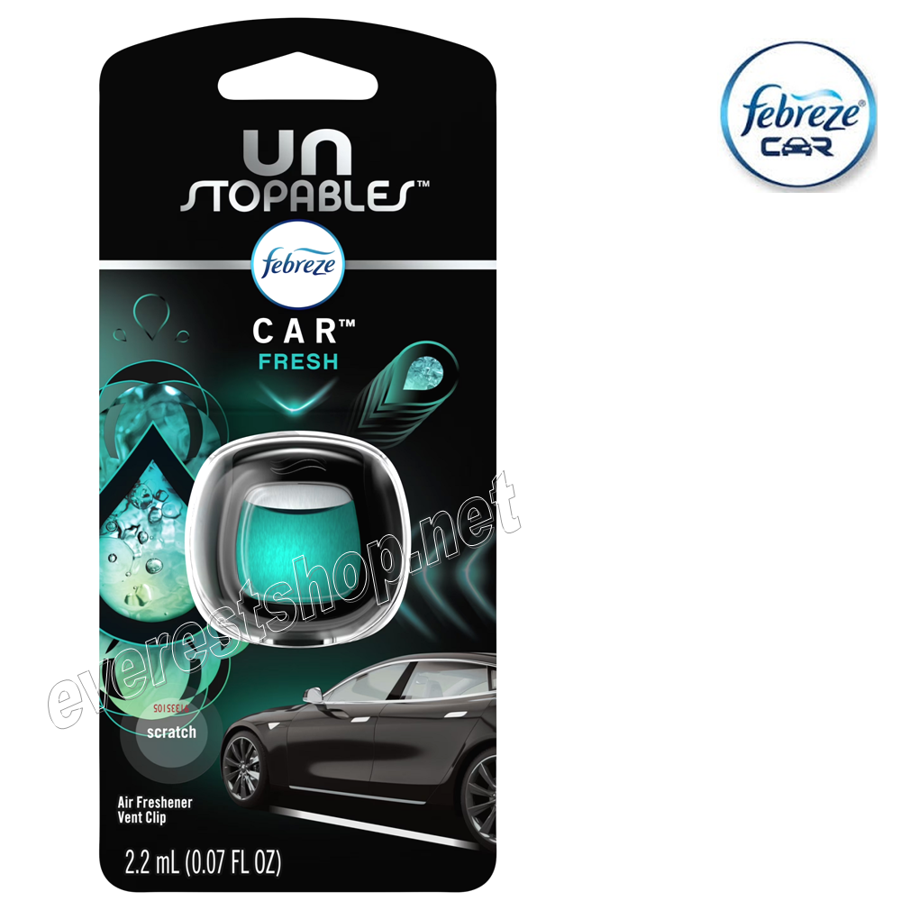 FEBREZE CAR VENT FRESHENER FRESH Febreze Car Vent Clip * Fresh * 2 ml x 6 pcs - Image 1