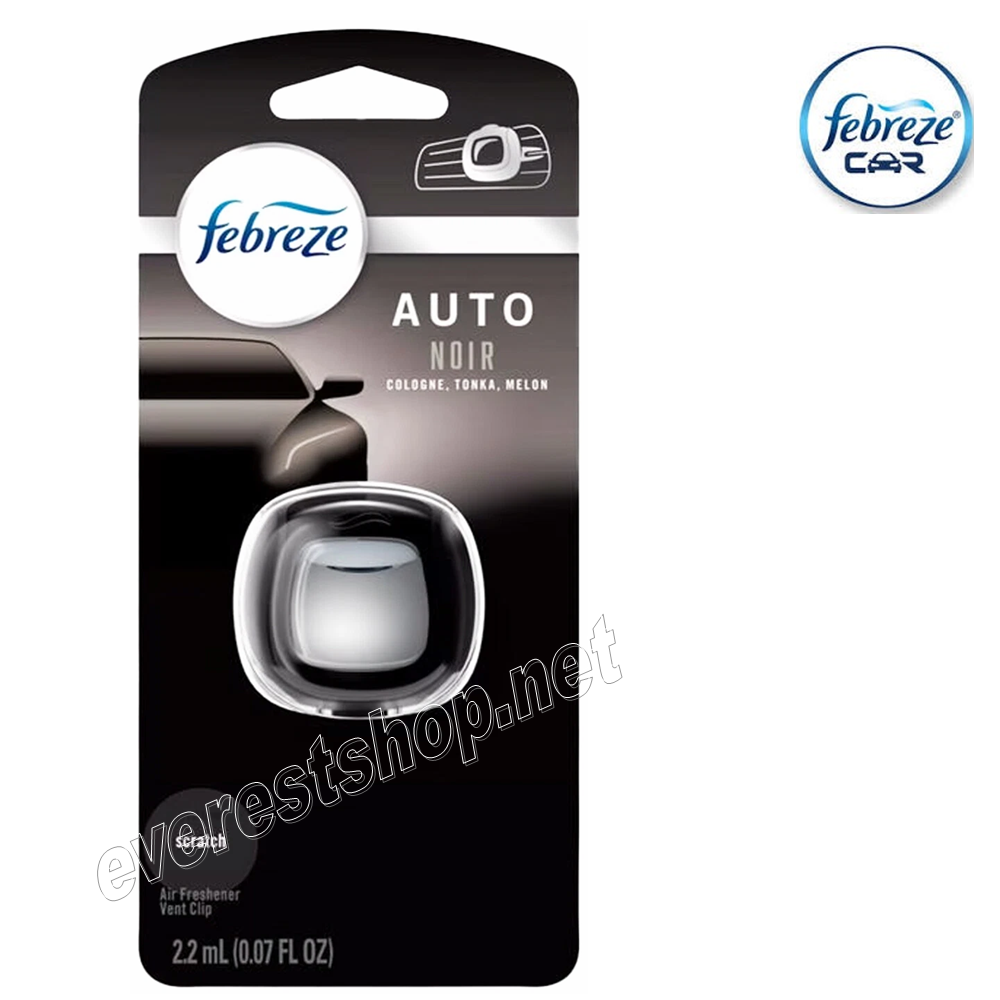 FEBREZE CAR VENT FRESHENER NOIR Febreze Car Vent Clip * Noir * 2 ml x 6 pcs - Image 1