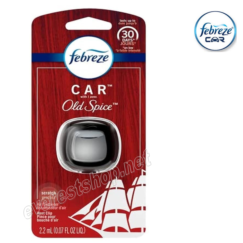 FEBREZE CAR VENT FRESHENER OLD SPICE Febreze Car Vent Clip * Old Spice * 2 ml x 6 pcs - Image 1