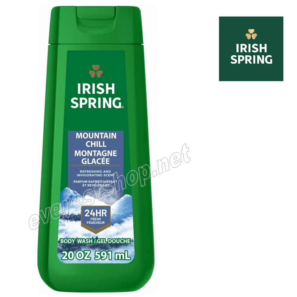 IRISH SPRING SHOWER GEL MOUNTAIN CHILL Irish Spring Body Wash 20 fl oz * Mountain Chill * 6 pcs - Image 1