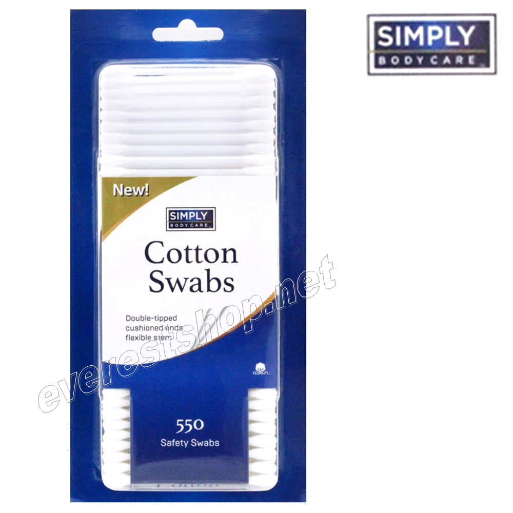 SIMPLY CLEAN COTTON SWABS Simply Clean Safety Cotton Swabs 550 ct * 6 packs - Image 1