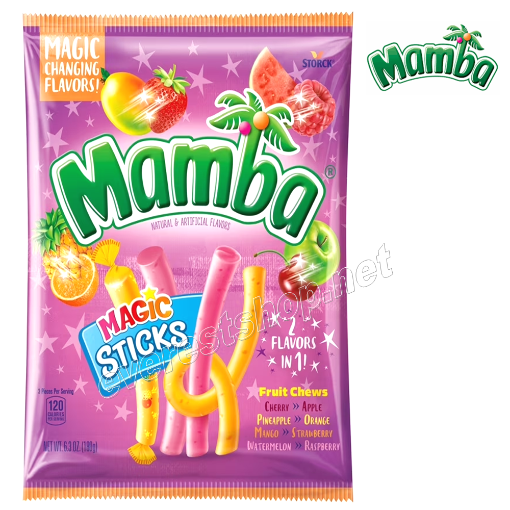 MAMBA GUMMY CANDY MAGIC STICKS Mamba Gummy Candy 5 oz 12 Packs * Magic Sticks * - Image 1
