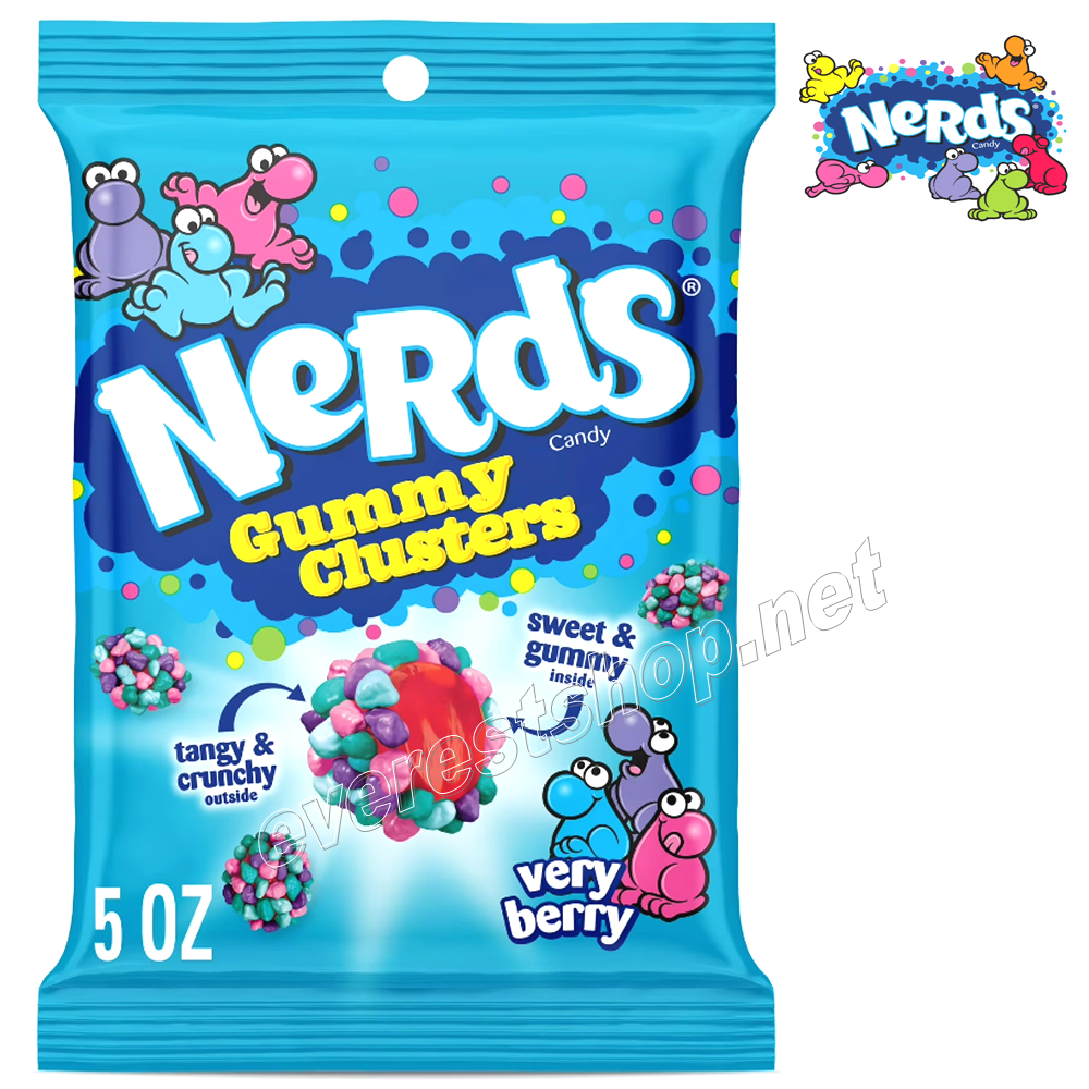 NERDS GUMMY CANDY VERY BERRY Nerds Gummy Candy 5 oz 12 Packs * Very Berry * - Image 1