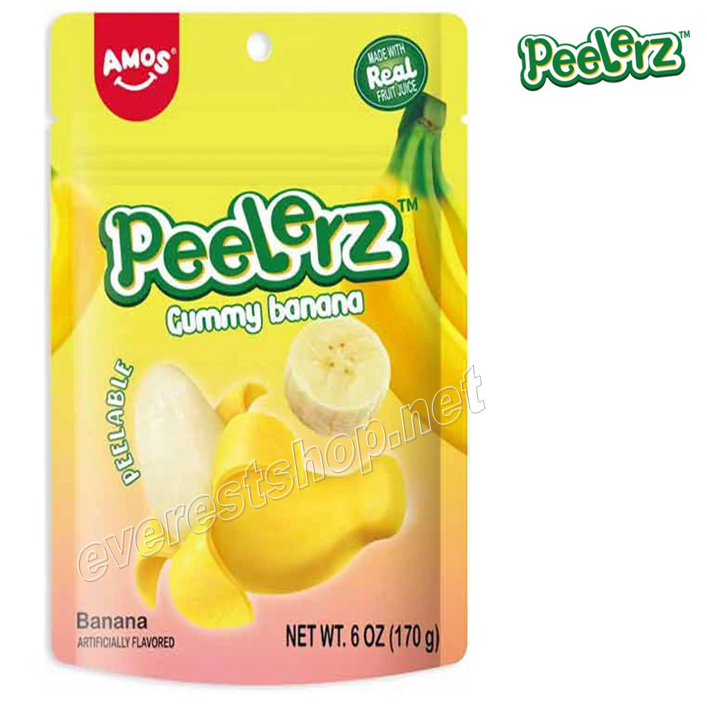 PEELERS GUMMY CANDY BANANA Peelerz Gummy Candy 6 oz 12 Packs * Banana * - Image 1