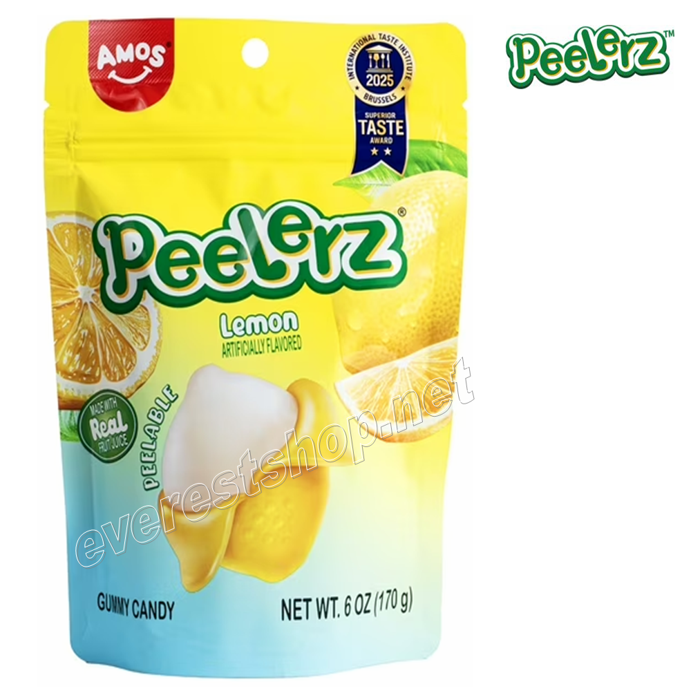 PEELERZ GUMMY CANDY LEMON Peelerz Gummy Candy 6 oz 12 Packs * Lemon * - Image 1