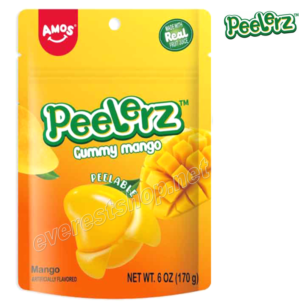 PEELERZ GUMMY CANDY MANGO Peelerz Gummy Candy 6 oz 12 Packs * Mango * - Image 1