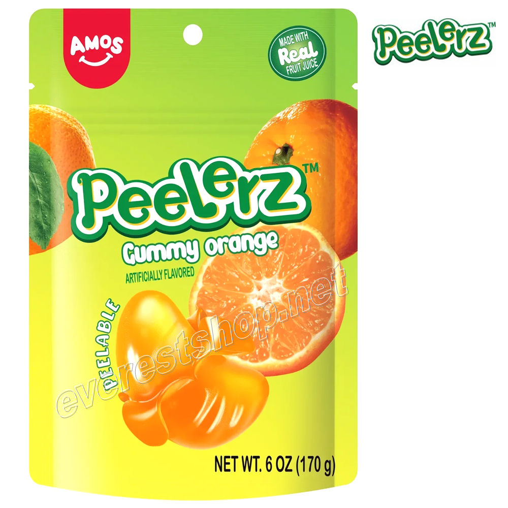 PEELERZ GUMMY CANDY ORANGE Peelerz Gummy Candy 6 oz 12 Packs * Orange * - Image 1