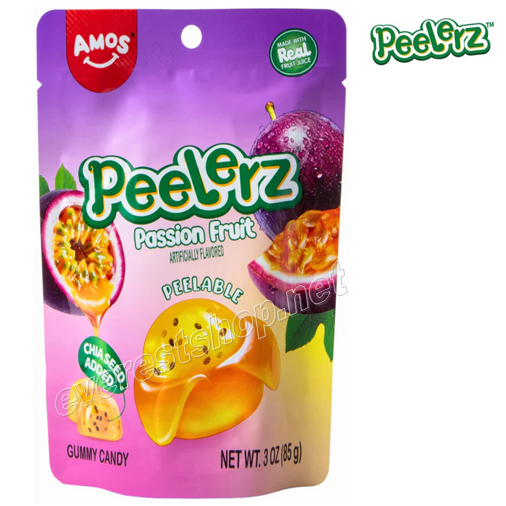 PEELERZ GUMMY CANDY PASSION FRUIT Peelerz Gummy Candy 6 oz 12 Packs * Passion Fruit * - Image 1