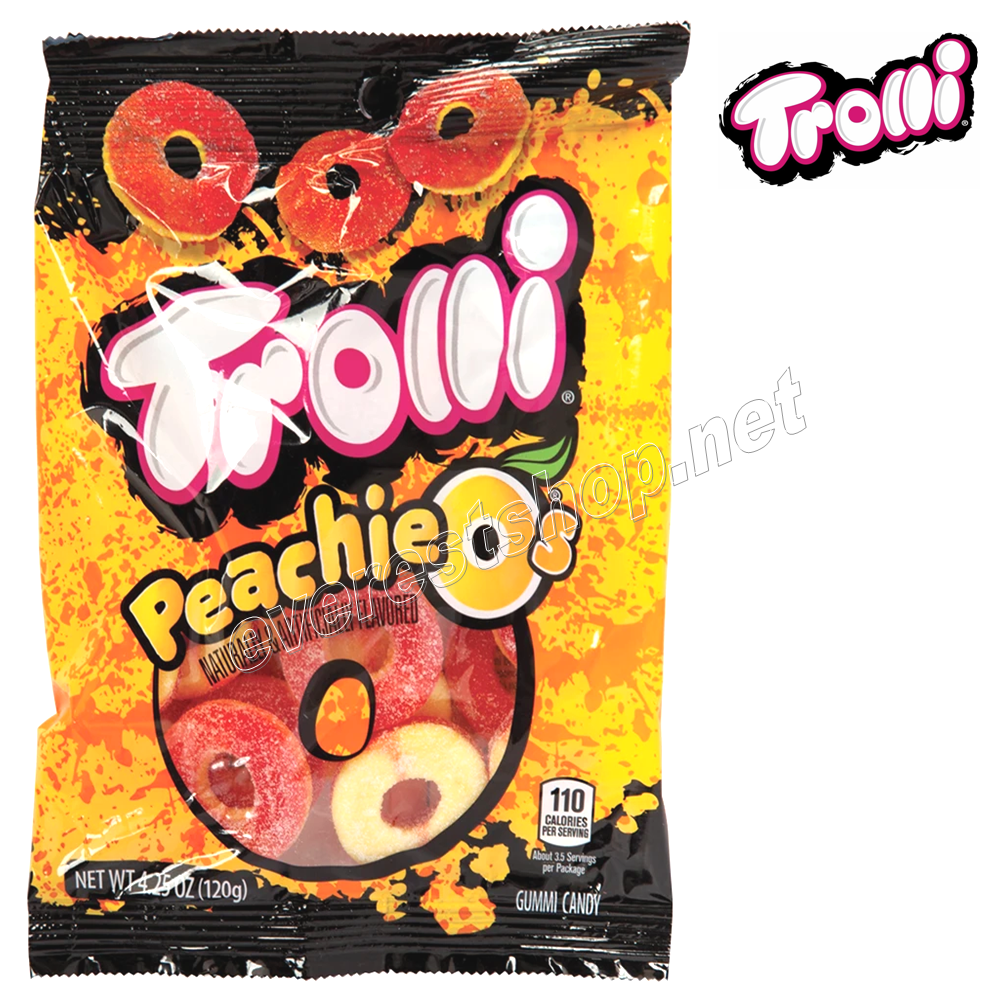 TROLLI GUMMY CANDY PEACHIE Trolli Gummy Candy 4.25 Oz 12 Packs * Peachie * - Image 1